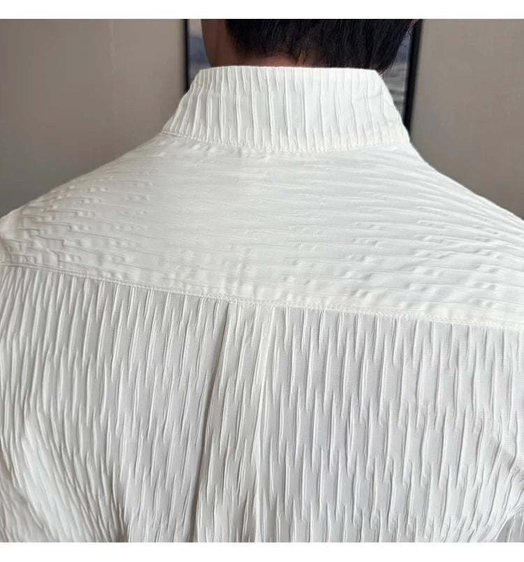 Új férfi ing, brit stílusú, lezser, hosszú ujjú, elegáns felsőrész, 4XL-M méretben