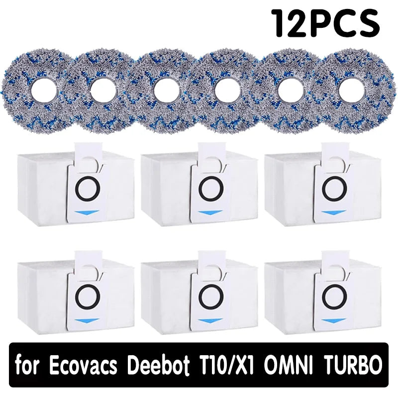 Porzsák Ecovacs Deebot T20 OMNI / T20 / T20 Max / T20 Pro / X1 OMNI / X1 TURBO / T10 OMNI / T10 TURBO porszívókhoz, felmosó kendő tartozékok
