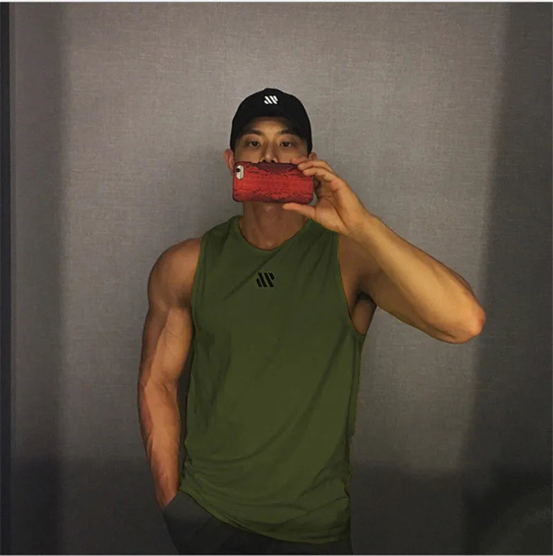 2024 Férfi fitnesz Tank top ujjatlan hálós lélegző sport Alsóing