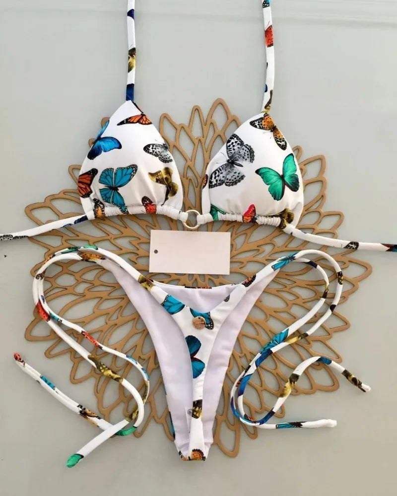 Új bikini női fürdőruha strandnyaralás fürdőruha leopárdmintás szexi bikini szett strandruha fürdőruha tanga fürdőruha biquinis