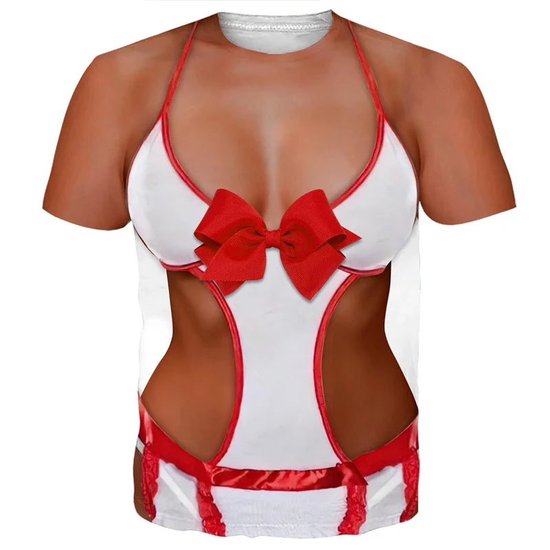 Vicces bikini   női , férfi póló