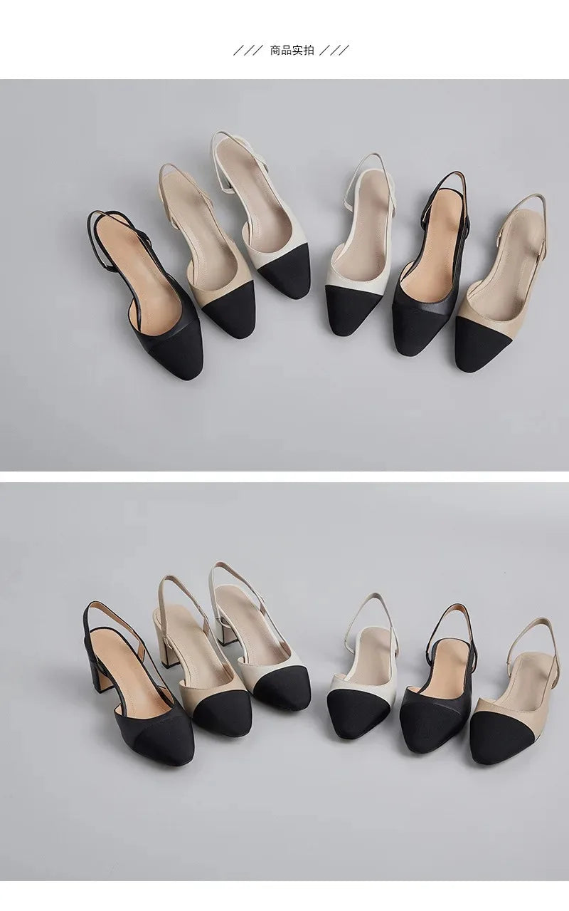 2026 új női cipők divatos szögletes fejű magas sarkú szandálok női elegáns francia alkalmi cipők designer cipők Zapatos Mujer