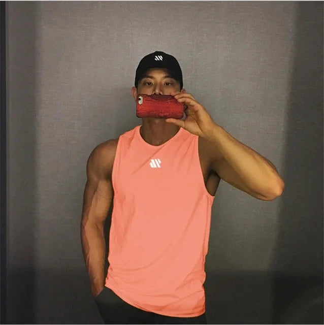 2024 Férfi fitnesz Tank top ujjatlan hálós lélegző sport Alsóing