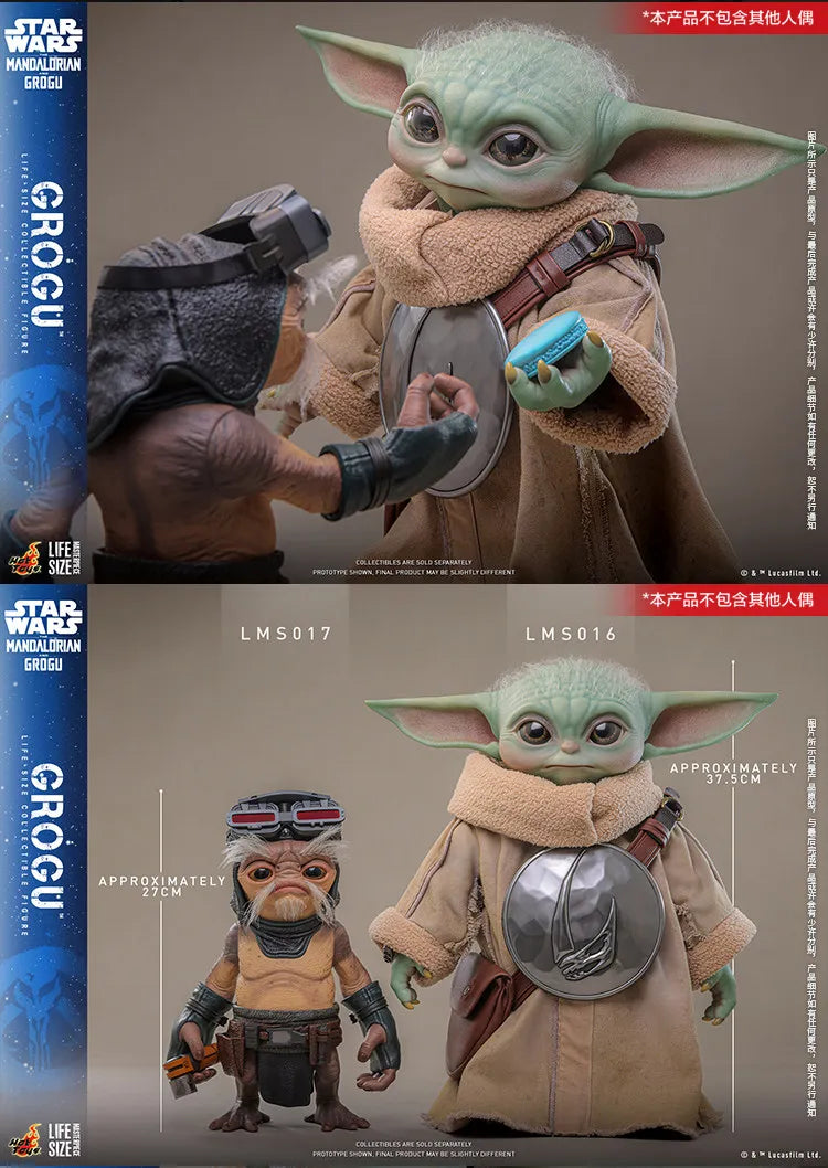Hot Toys A Mandalóri Grogu Lms016 Grogu 1/6 37,5 cm-es filmes ajándéktárgy, asztali dísz, rajongói gyűjtemény