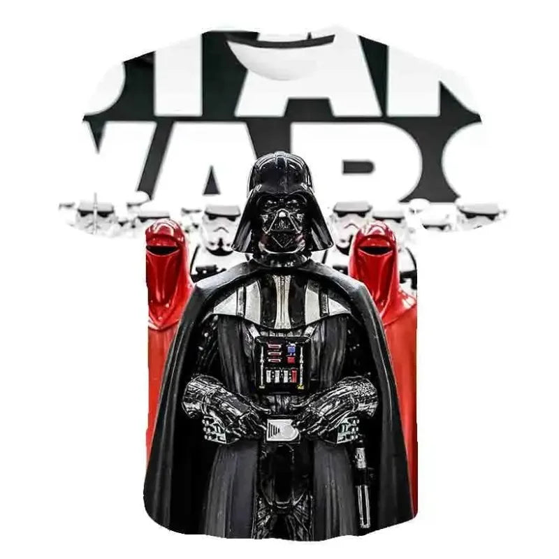 Star Wars 3D-s nyomtatott gyerek rövid ujjú, filmes mintás póló, lélegző, utcai viselet, rajongóknak, mindennapi viselet és ajándék