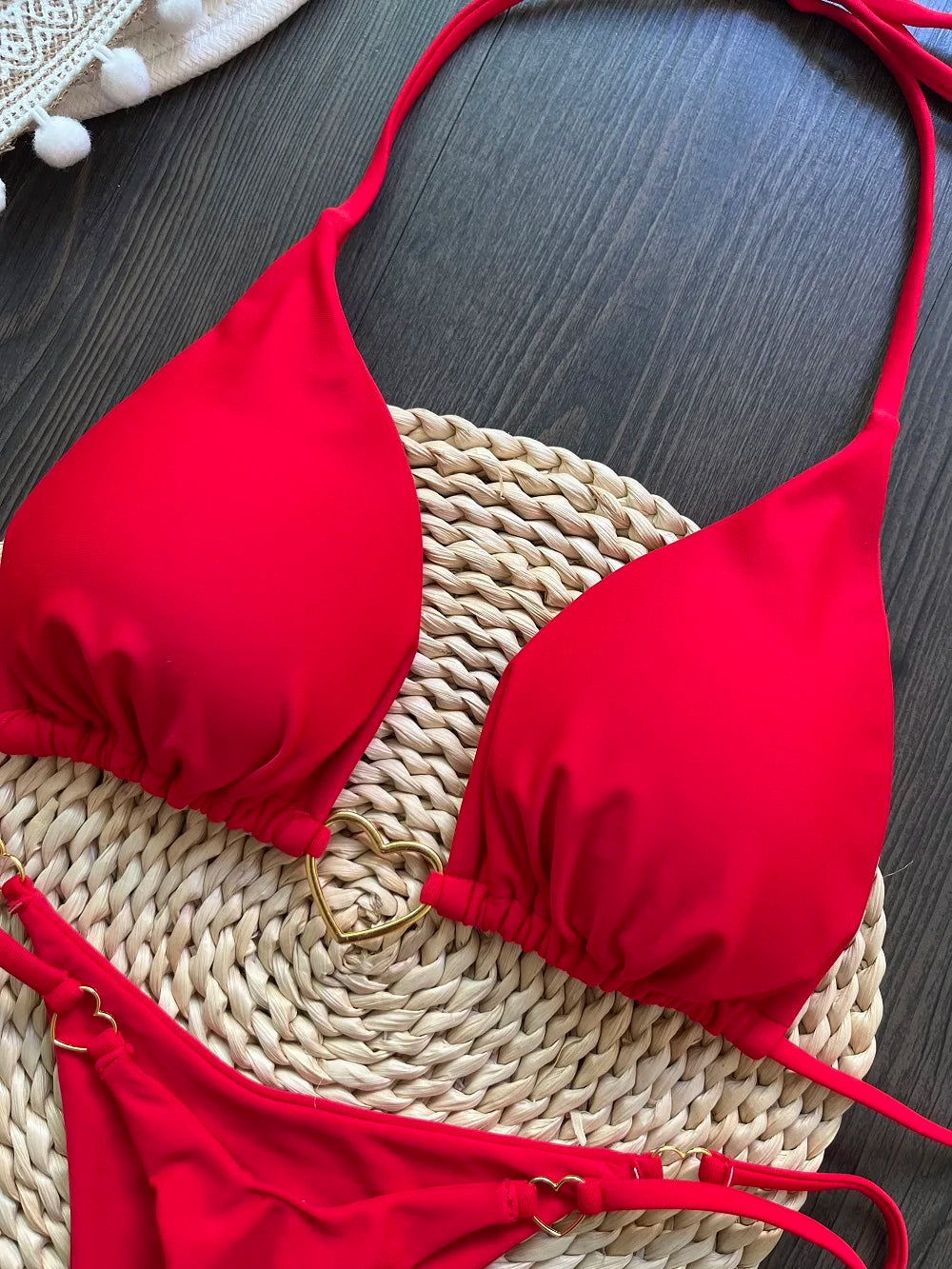 RUOTONSEPT Szexi Pántnélküli Egyszínű Bikini Szett Női Fürdőruha Kétrészes Háromszög Tanga Fürdőruha Brazil Bikinik