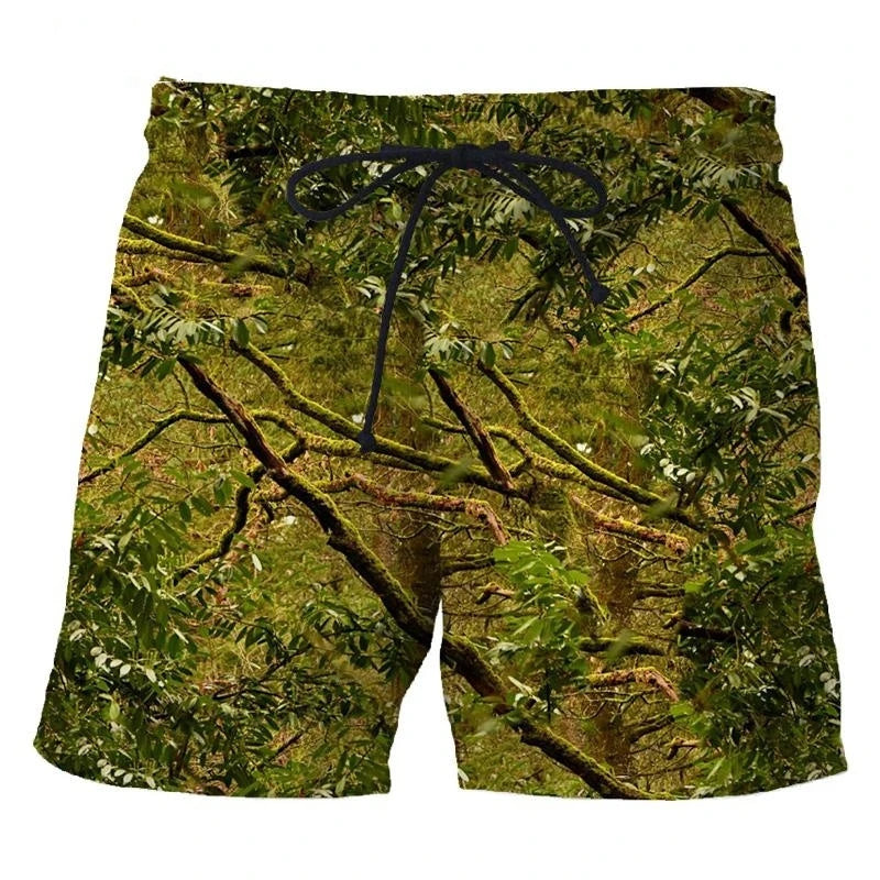 Vintage Camouflage 3D nyomtatású férfi strandnadrág, új divat