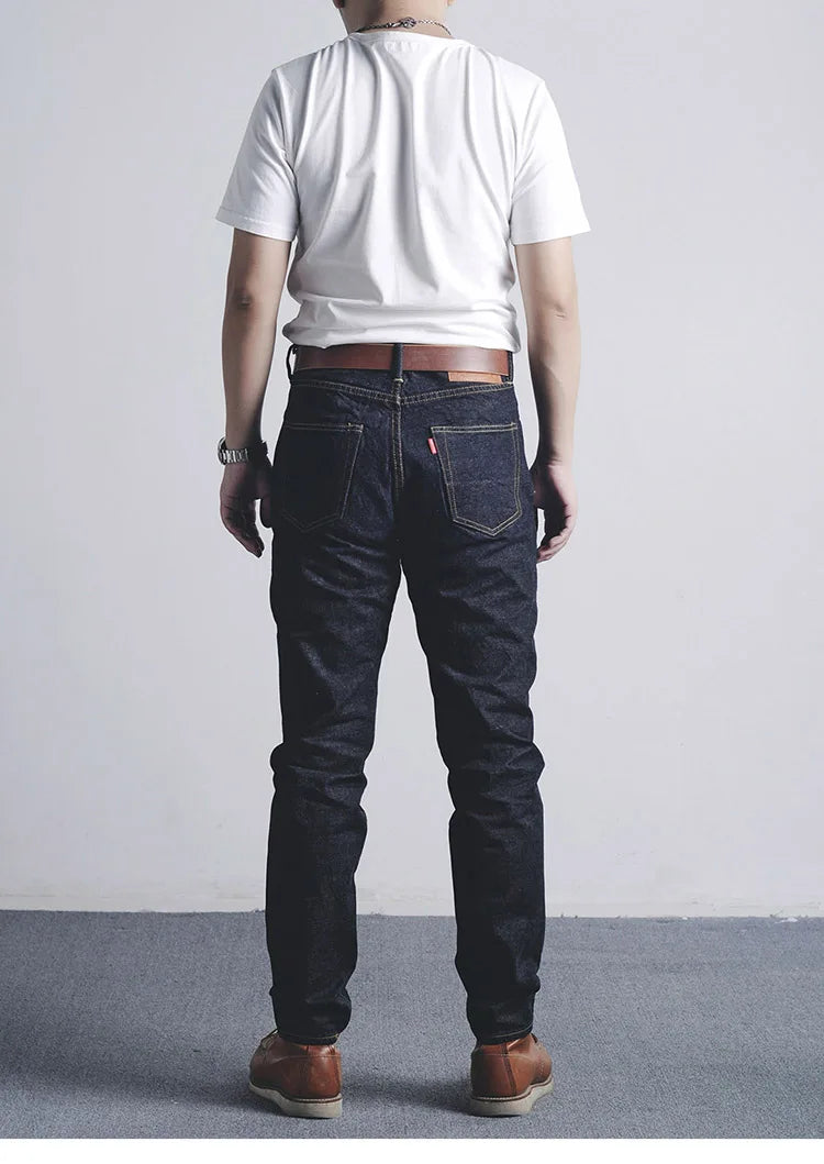 Piros Tornado Customized Tapered Jeans 14oz Selvedge Denim Nadrág Sanforized