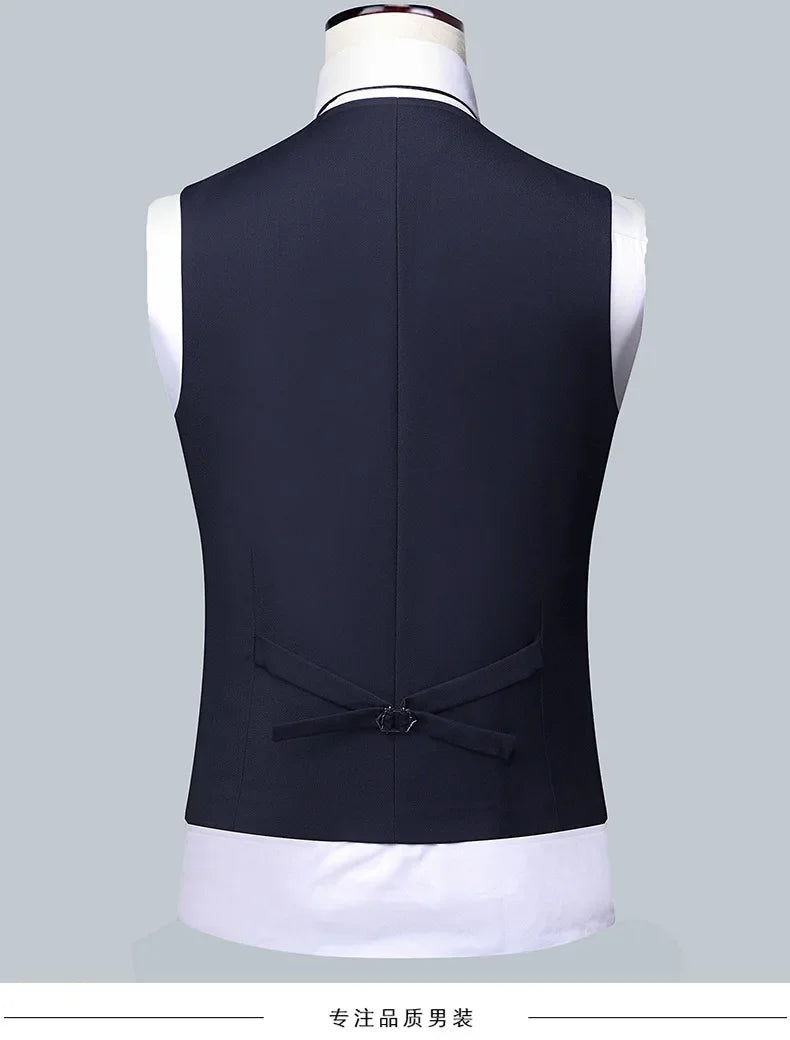 Férfi öltöny Butik Üzleti (Blazer + Mellény + Nadrág) Úri Esküvői Hétköznapi Professzionális Formális öltöny 3 részes M-6XL