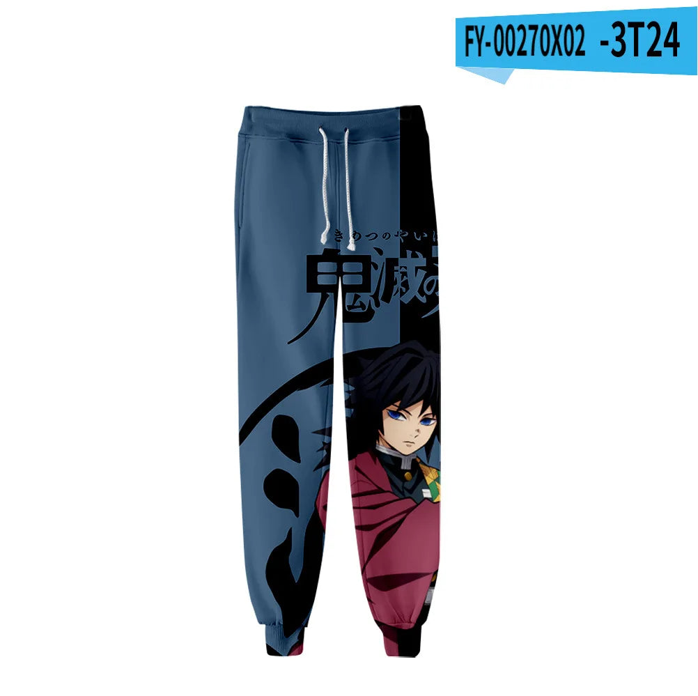Kimetsu No Yaiba Tomioka Giyuu Fiú Lány Hosszú Nadrág Demon Slayer Melegítőnadrág Férfi Női Anime Rajzfilm Sportruházat