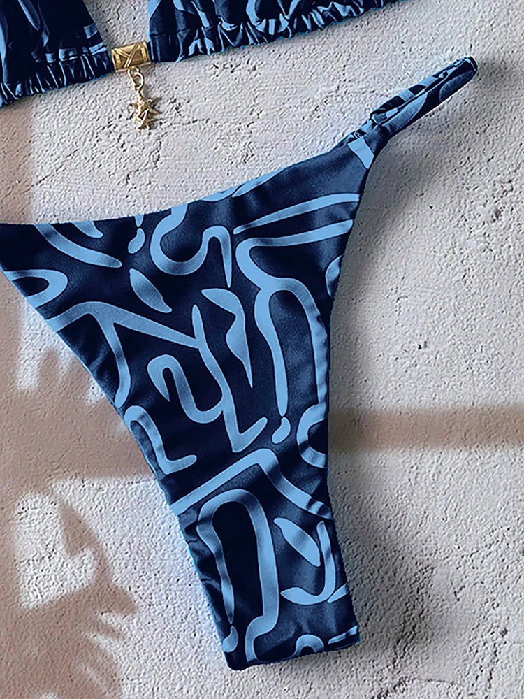 Micro Bikini Női Fürdőruha Kétrészes Fürdőruha Női Fürdőruha 2026 Szexi Leopárdmintás Push Up Tanga Bikinik Szettek Strandruha Nyári