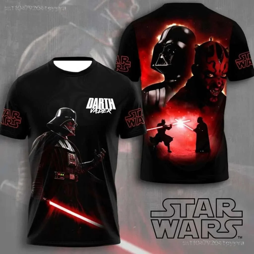 Star Wars 50. évfordulós póló - Férfi és női, gyerek, hétköznapi, partira és tematikus eseményre való, mintás, nyári rövid ujjú felső