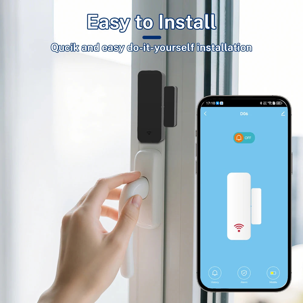 Tuya Zigbee 3.0 WiFi ajtóérzékelő ablakérzékelő szerződésérzékelő alkalmazás távirányító SmartLife Yandex Alexa-val működik