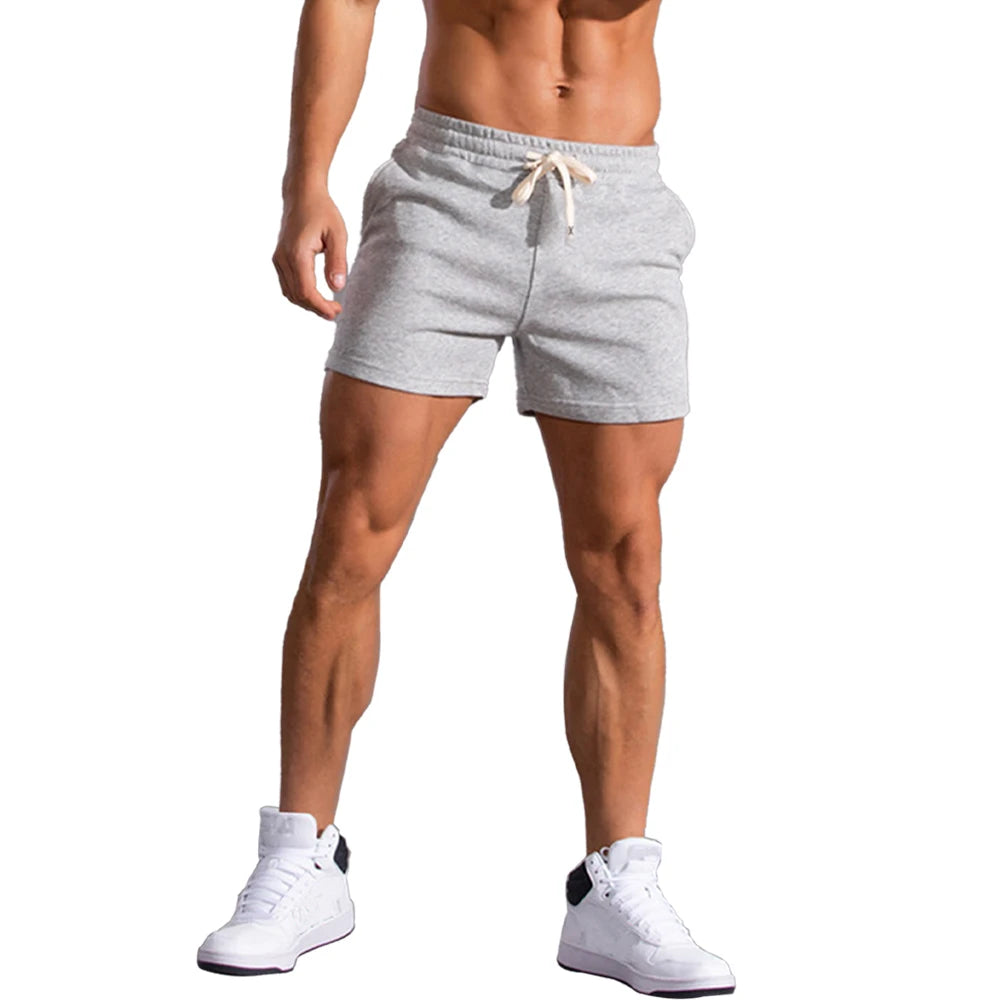 Férfi rövidnadrág, nyári, alkalmi, lélegző, húzózsinóros, rövidnadrág, egyszínű, boardshort, jogger, sportnadrág