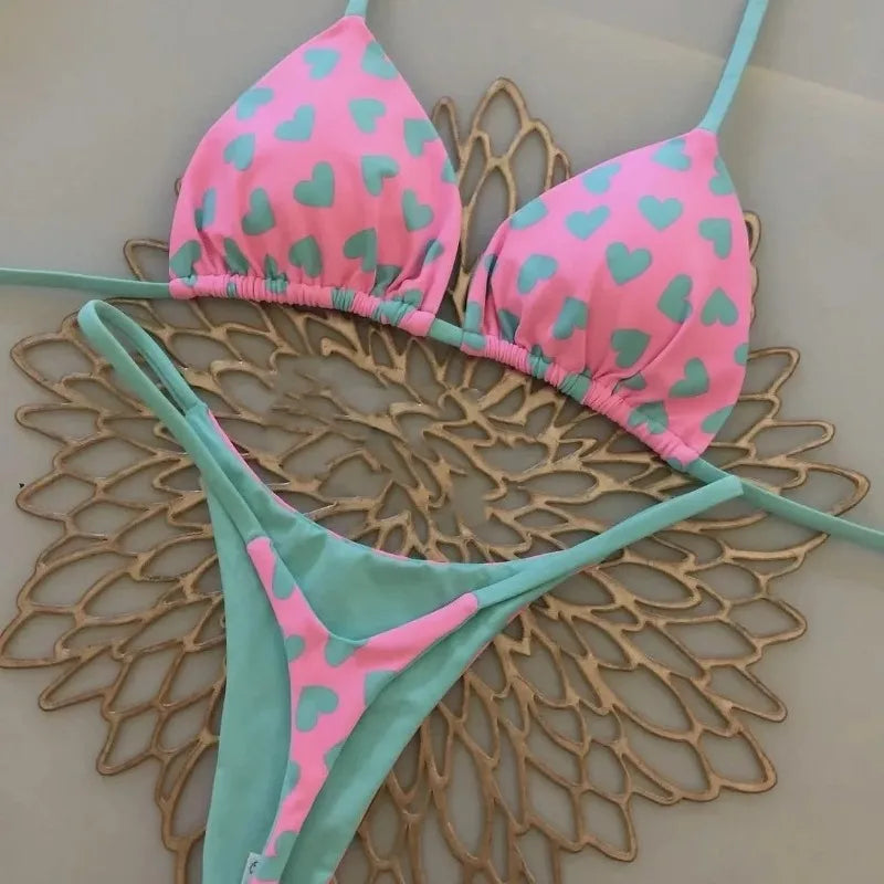 Új bikini női fürdőruha strandnyaralás fürdőruha leopárdmintás szexi bikini szett strandruha fürdőruha tanga fürdőruha biquinis