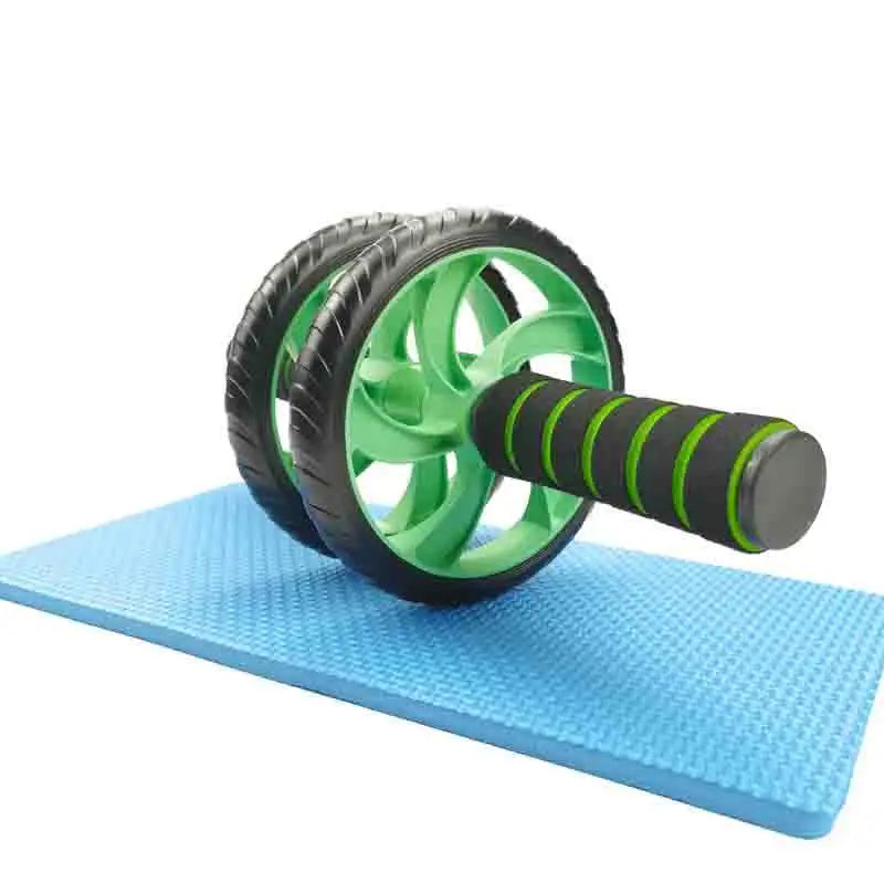 Csendes, kétkerekű hasizomhenger - PVC-ből és rozsdamentes acélból készült, alkalmas törzserősítő edzéshez és fitneszrajongóknak, hasizomhenger, edzőeszköz