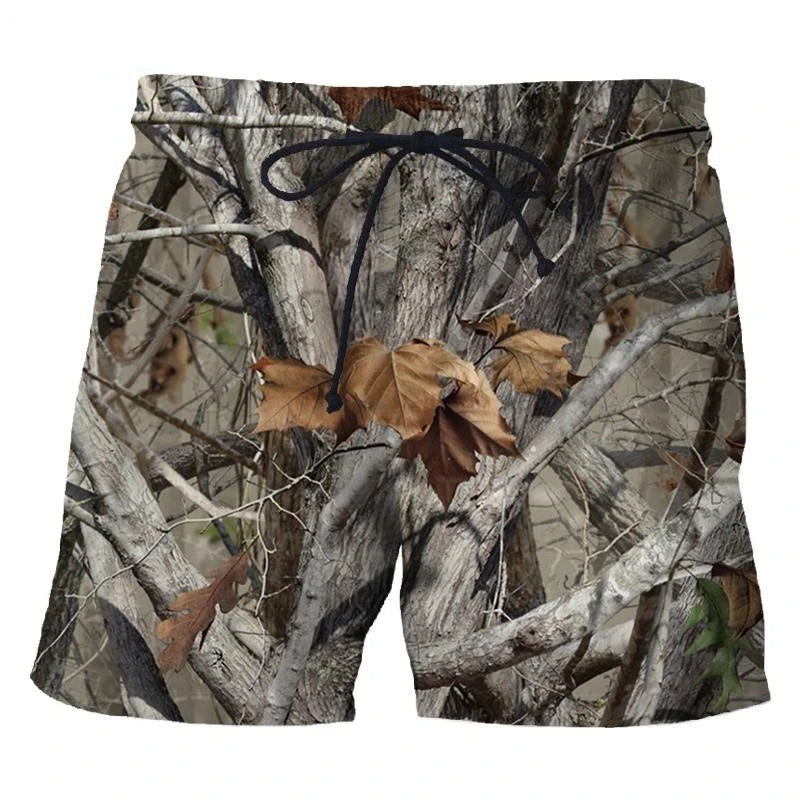 Vintage Camouflage 3D nyomtatású férfi strandnadrág, új divat