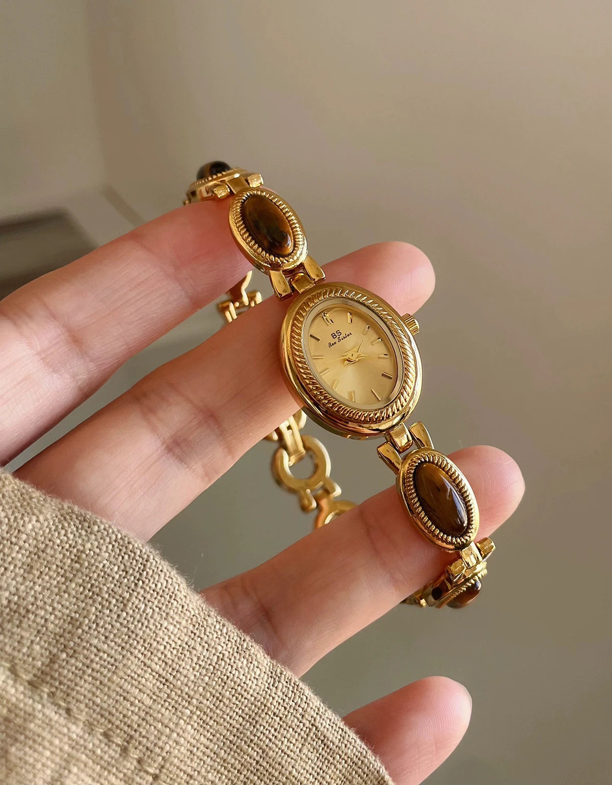 Luxus órák nőknek, elegáns, zöld ékszerek, jade kvarc karkötő, ajándék nőknek, divatos női ruhaóra