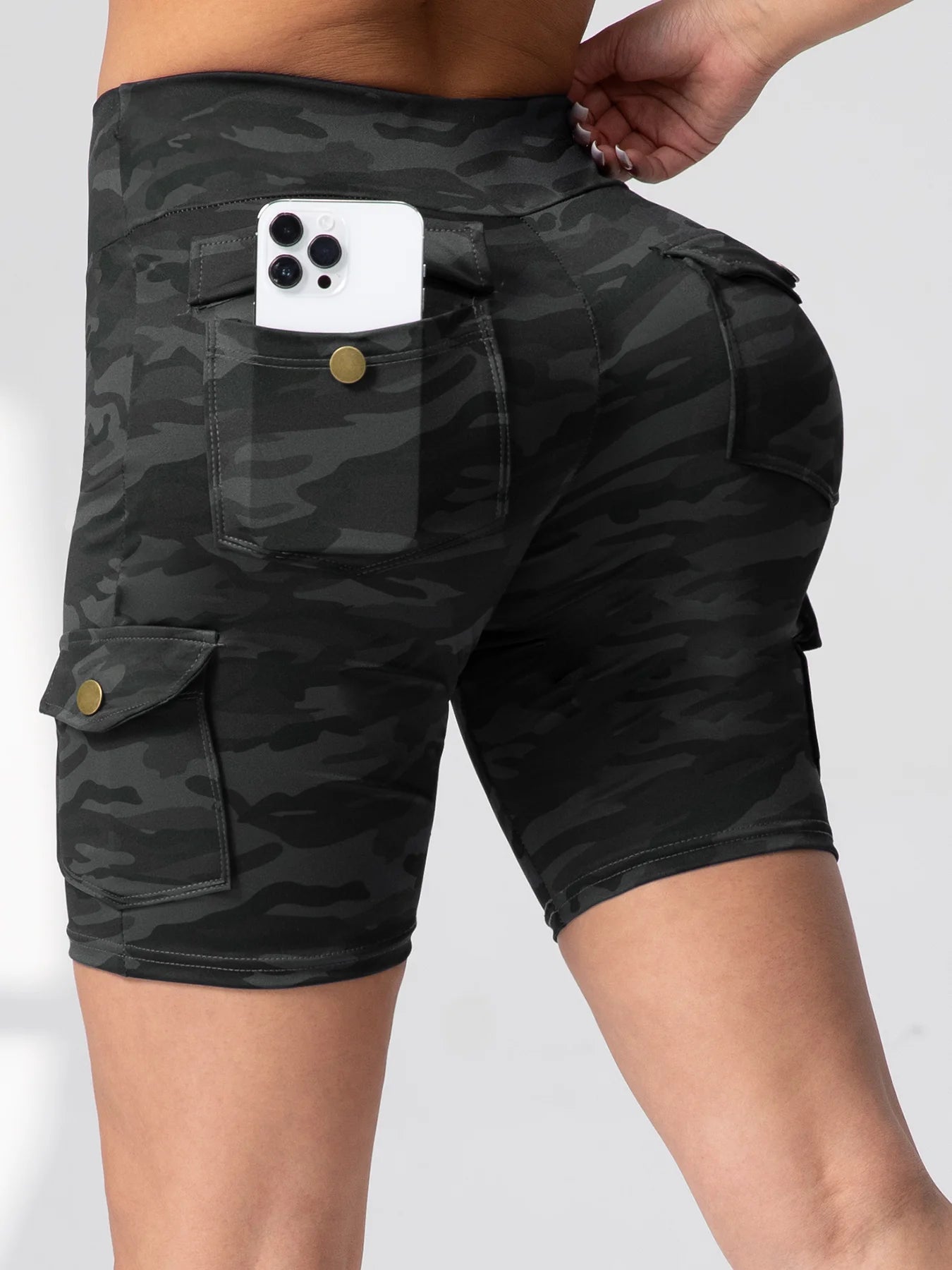Zsebes edzőnadrág női magas derekú divatos fitnesznadrág vékony, rugalmas, kültéri, kényelmes sportleggings