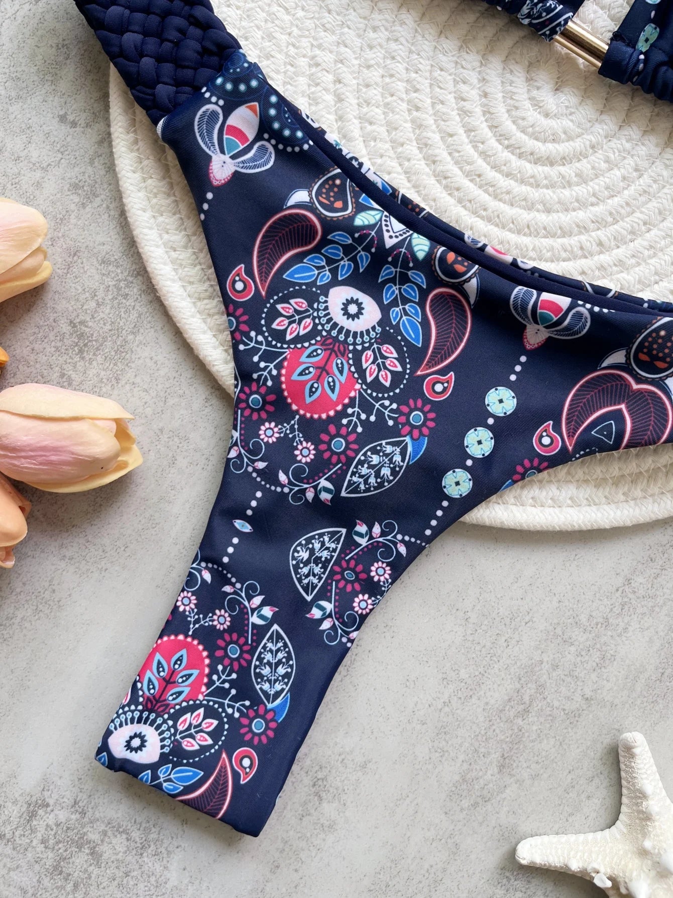 RUOTONSEPT nyomtatott pántnélküli mini tanga magas kivágású bikini női fürdőruha női fürdőruha kétrészes bikiniszett fürdőruha úszás