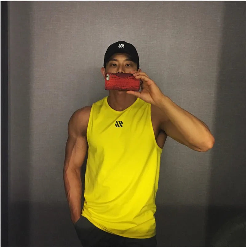 2024 Férfi fitnesz Tank top ujjatlan hálós lélegző sport Alsóing