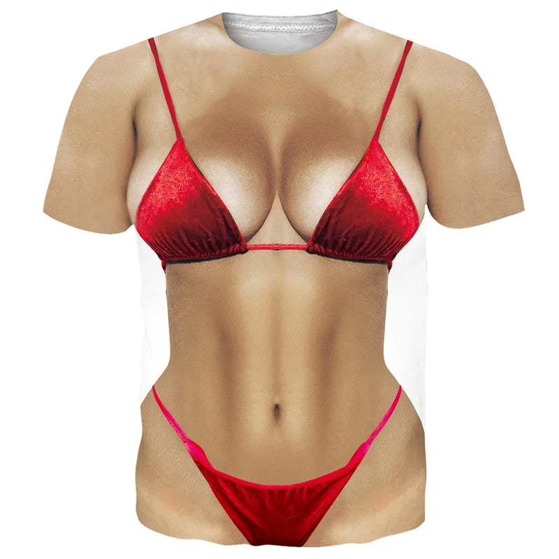 Vicces bikini   női , férfi póló