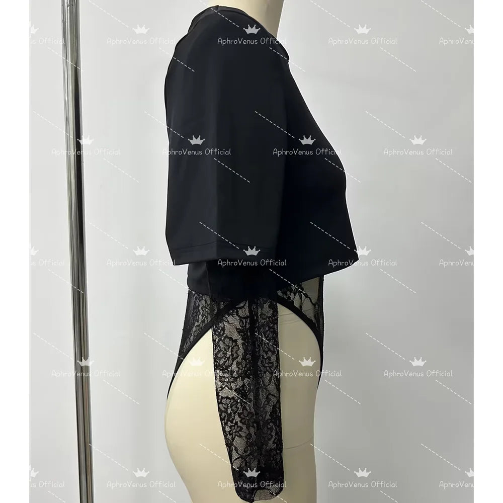 Szexi csipkés body, kétrészes szett, női divatos fehérnemű, Y2K utcai viselet, lezser nyári ruhák, S-XXL méret