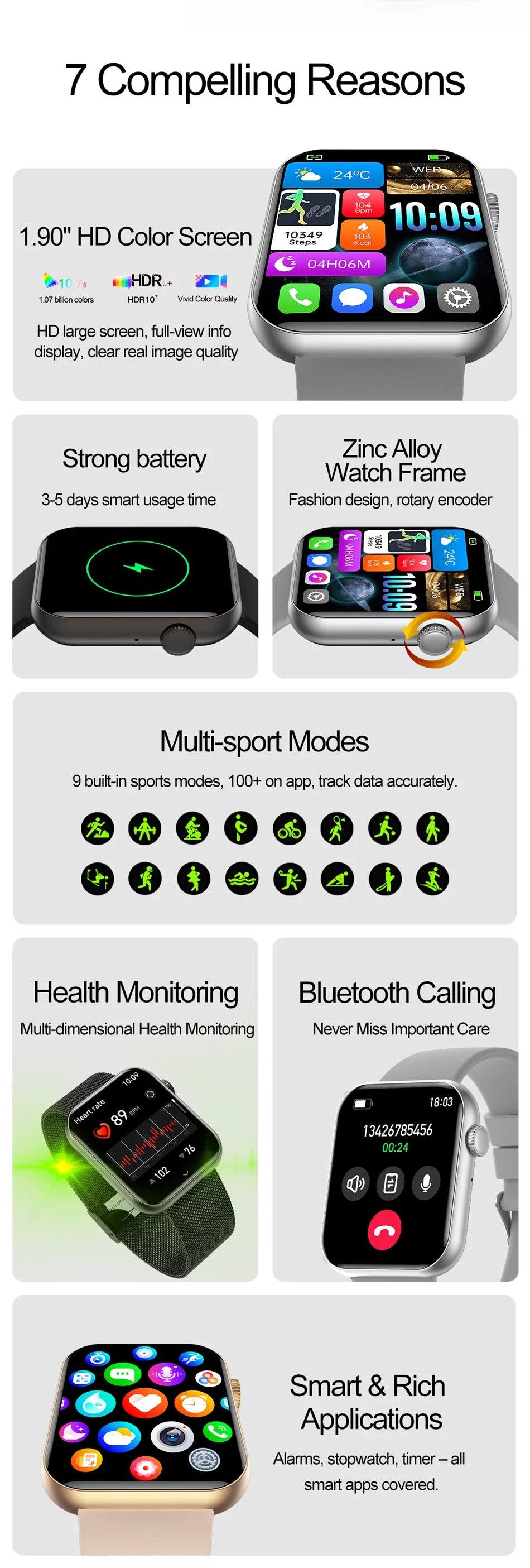 Új okosóra nőknek, teljes érintőképernyős, Bluetooth hívás, vízálló órák, sport fitneszkövető, okosóra hölgyeknek, Reloj Mujer