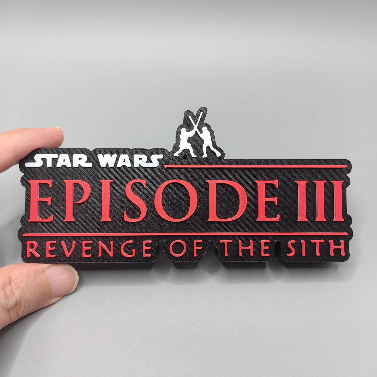 ÚJ Stock 3D nyomtatású Star Wars filmsorozat Star Wars logó sztereoszkopikus betűtípus álló tábla névtábla modell játékok gyűjtemény ajándék