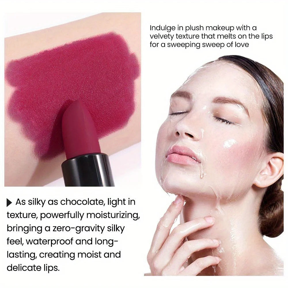 [Matt rúzs] 6 színű matt rúzs, könnyedésmentes, vízálló, tartós, nem fakuló rúzs, Love Lipstick