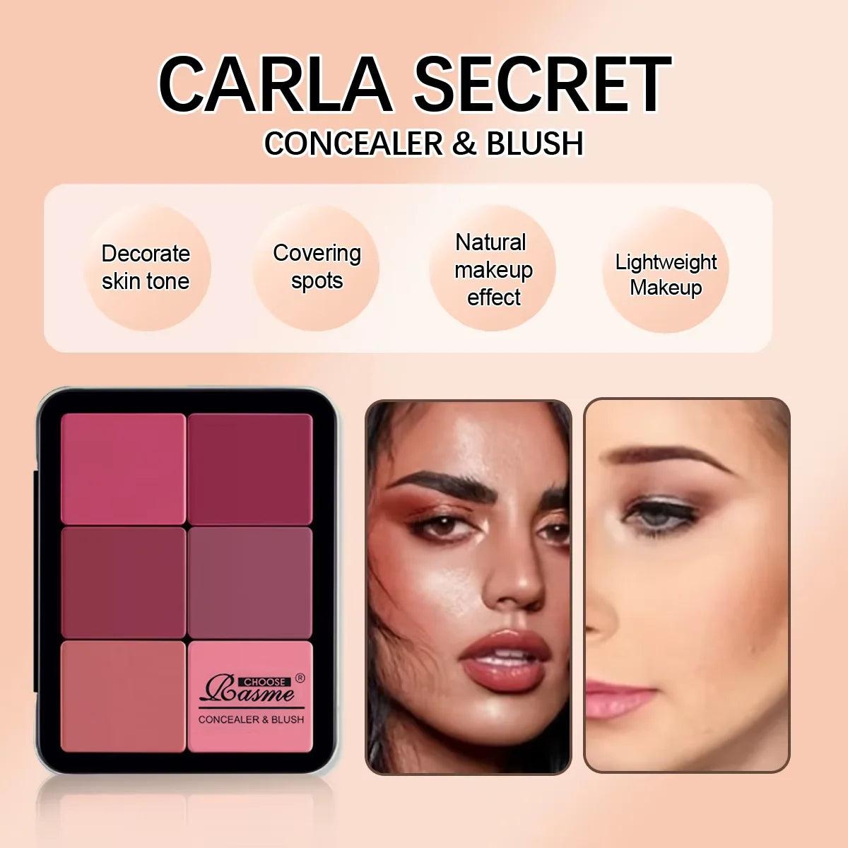 12 színű korrektor és pirosító paletta Matt és highlighter kontúr smink pirosító paletta