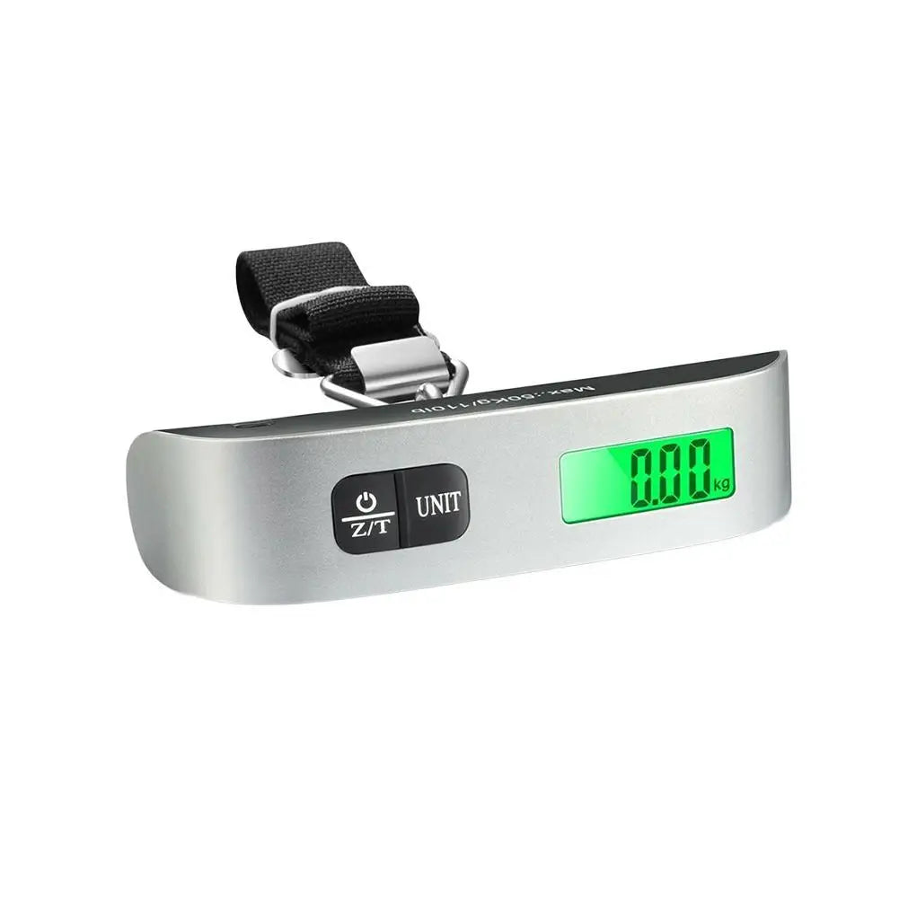 Poggyászmérleg 110 font 50 kg-os digitális kézi, hordozható, függő poggyászmérleg utazó bőrönd súlymérleghez