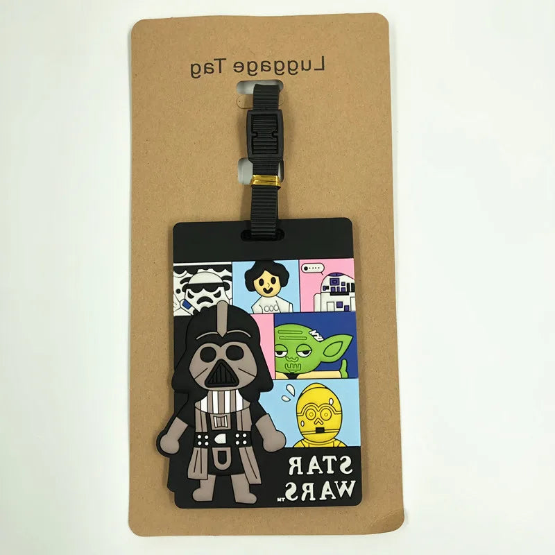 Star Wars utazó poggyászcímke rajzfilmfigura aranyos bőrönd azonosító címke beszállópoggyász címke divatos medál dísz ajándék