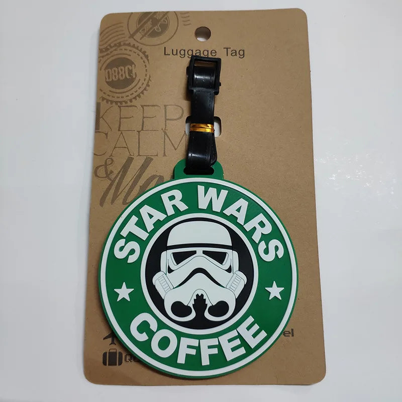 Star Wars utazó poggyászcímke rajzfilmfigura aranyos bőrönd azonosító címke beszállópoggyász címke divatos medál dísz ajándék