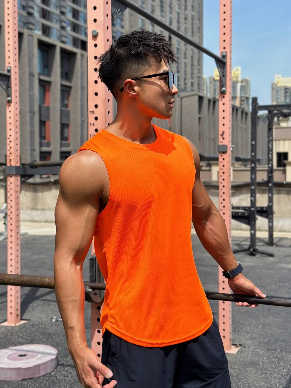2025 Nyári Új Trend Férfi Tank Top Hálós  Sport Fitness  Ujjatlan Gyorsan Száraz