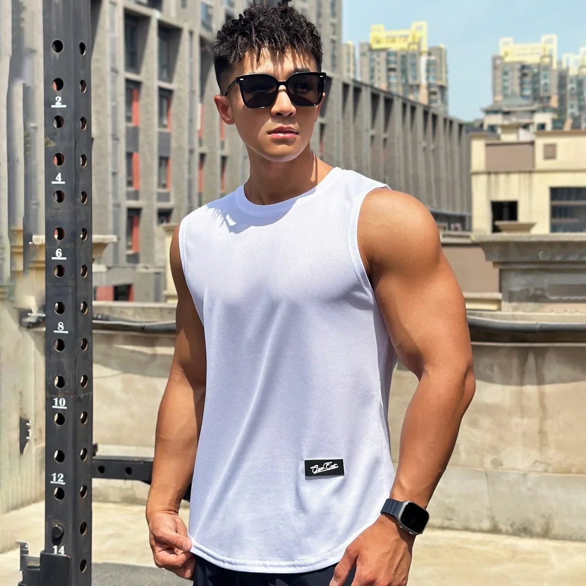2025 Nyári Új Trend Férfi Tank Top Hálós  Sport Fitness  Ujjatlan Gyorsan Száraz