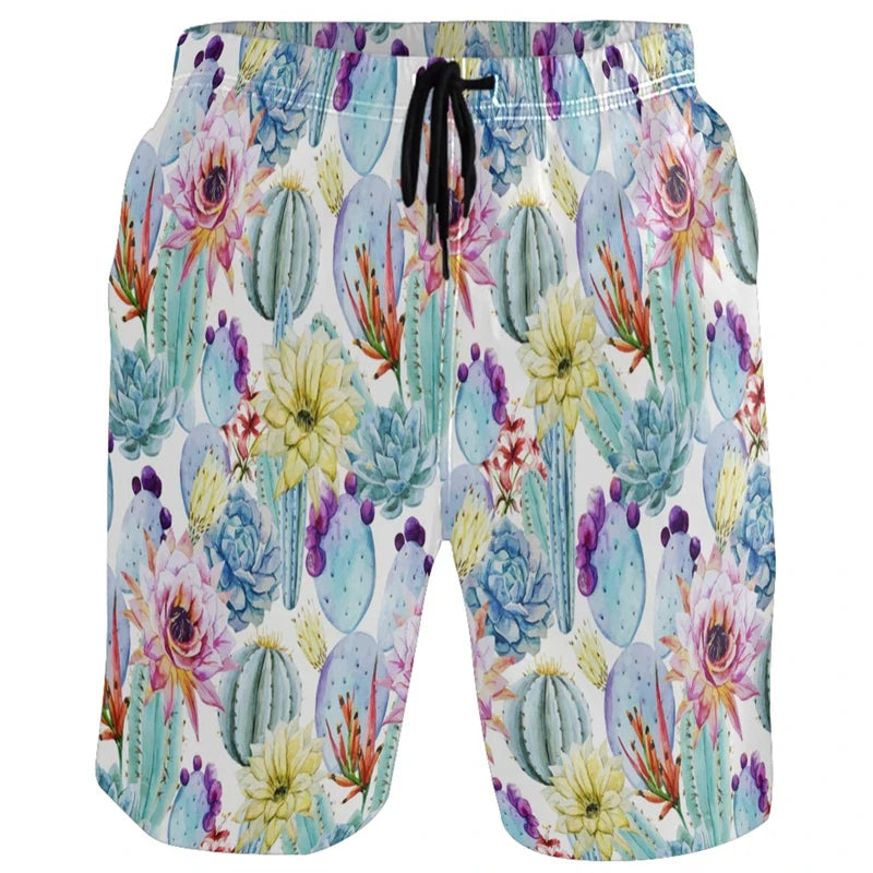 Vicces kacsa mintás férfi strandnadrág 3D mintás állatmintás boardshort