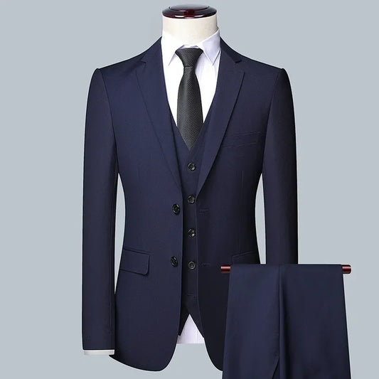 Férfi öltöny Butik Üzleti (Blazer + Mellény + Nadrág) Úri Esküvői Hétköznapi Professzionális Formális öltöny 3 részes M-6XL