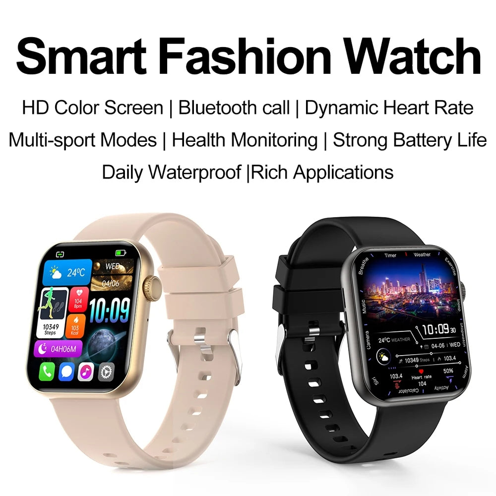Új okosóra nőknek, teljes érintőképernyős, Bluetooth hívás, vízálló órák, sport fitneszkövető, okosóra hölgyeknek, Reloj Mujer