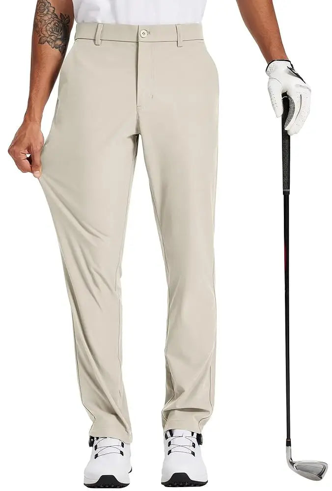 Férfi golfnadrág 30"/32"/34" Stretch munkaruha nadrág Slim, egyenes szabású, könnyű, minőségi üzleti nadrág, lezser öltönynadrág