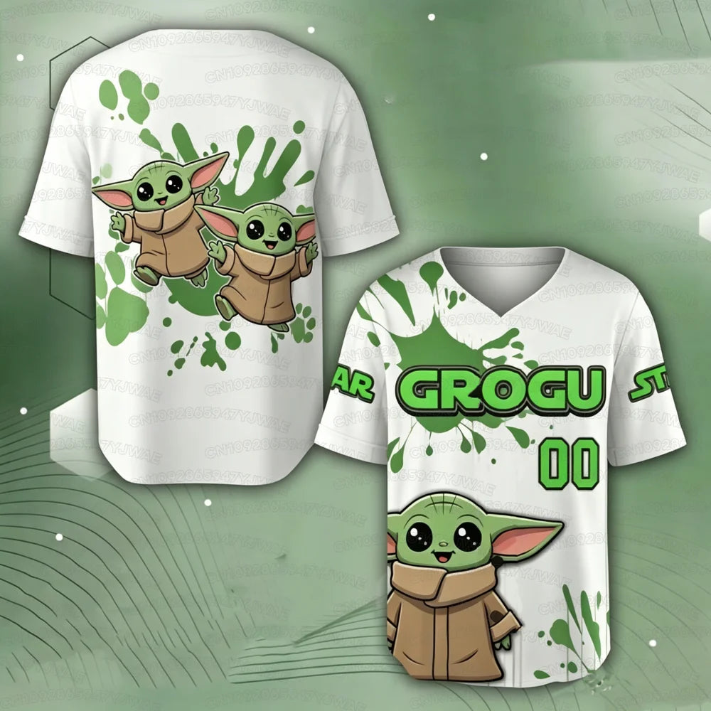 Nyári Grogu focimez Baby Yoda Mandalorian férfi/női gyerek póló családi parti ajándék Y2k mez