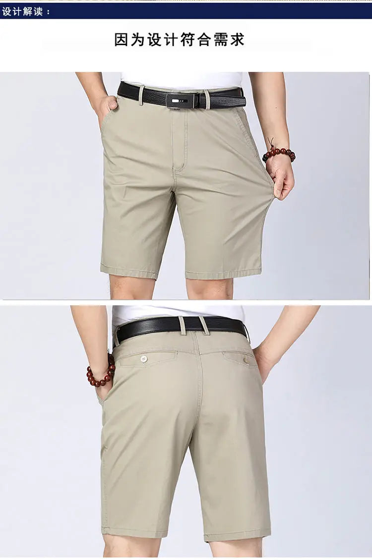 100% pamut rövidnadrág férfiaknak, térdig érő boardshorts, klasszikus márkájú, kényelmes ruházat, strandnadrág, férfi rövid nadrág