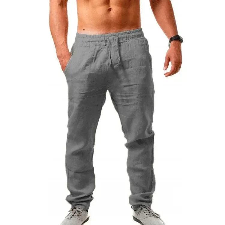 Ropa hombre bag nadrág Férfi pamut lenvászon lezser nadrág Lélegző nadrág Fitness utcai ruházat Kocogás Ősz Nyár