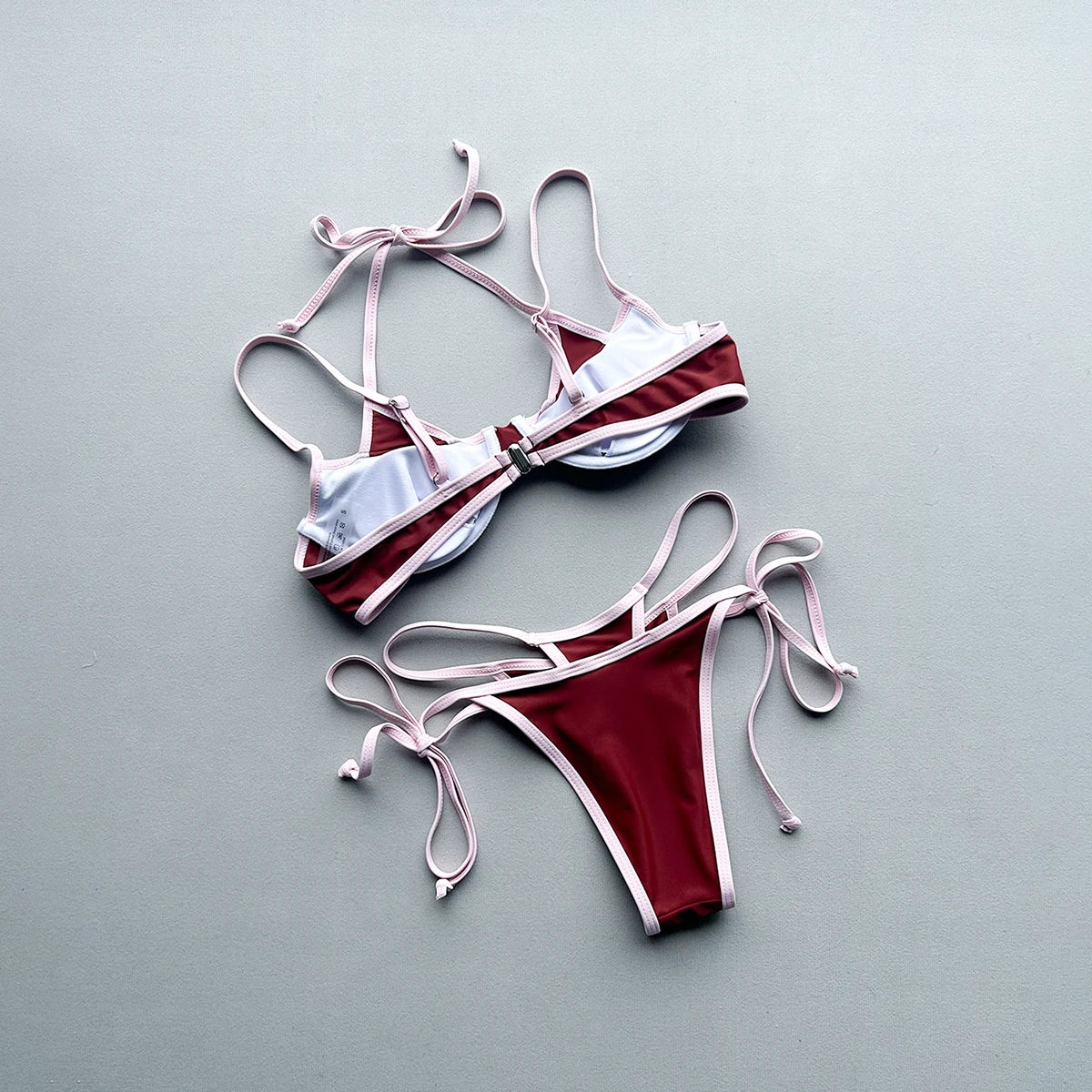 Push Up Bikinik 2026 Szexi Női Fürdőruha Női Patchwork Bikini Szett Biquini Fürdőruha Tanga Fürdőruha Strandruha