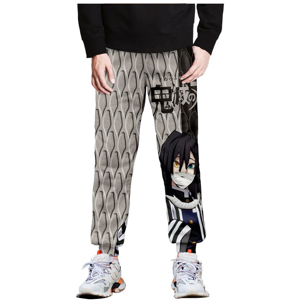Kimetsu No Yaiba Tomioka Giyuu Fiú Lány Hosszú Nadrág Demon Slayer Melegítőnadrág Férfi Női Anime Rajzfilm Sportruházat