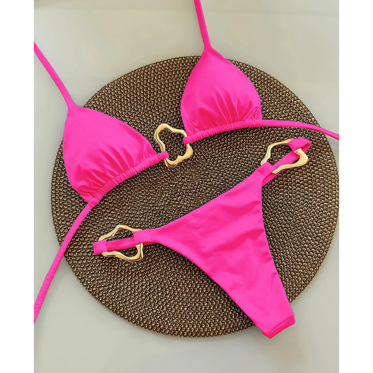 Szexi, pántnélküli, mikro bikini 2025 női fürdőruha, egyszínű, tanga bikinik, brazil strandruha, biquini női