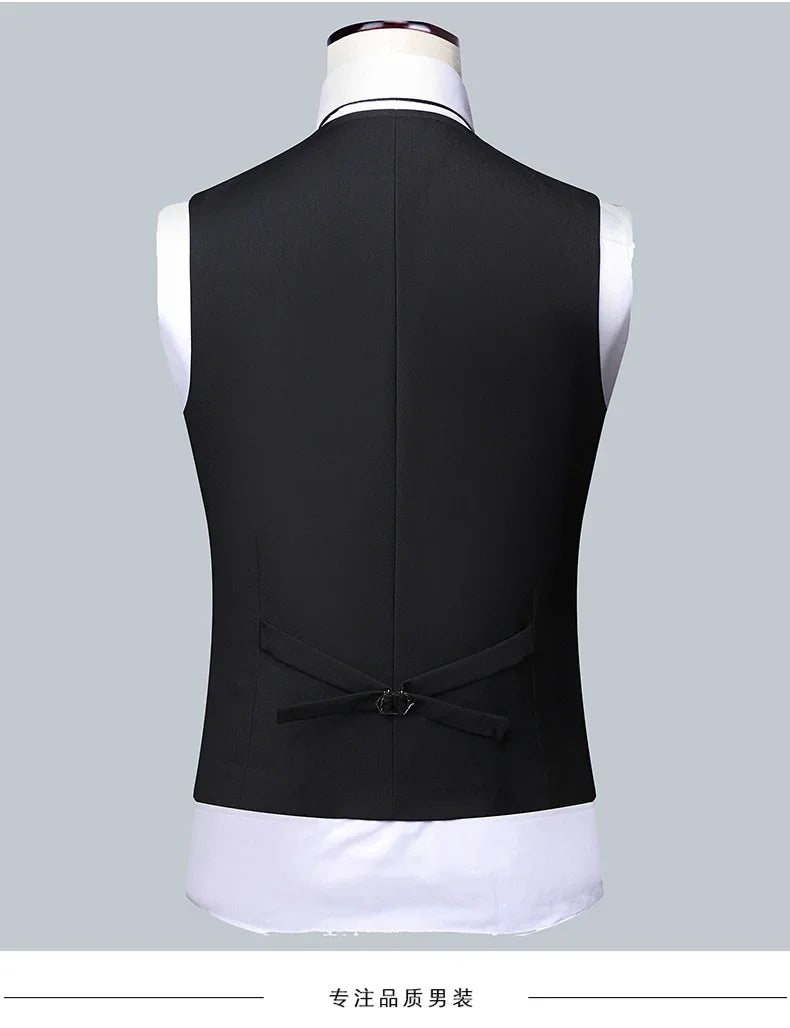 Férfi öltöny Butik Üzleti (Blazer + Mellény + Nadrág) Úri Esküvői Hétköznapi Professzionális Formális öltöny 3 részes M-6XL