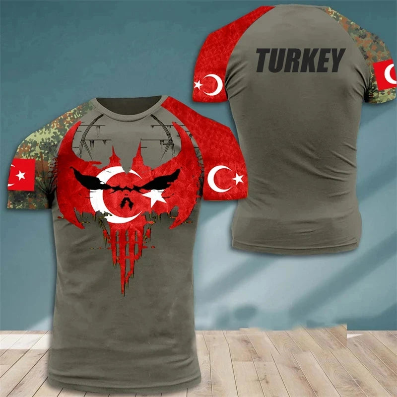 Törökország zászló férfi pólók