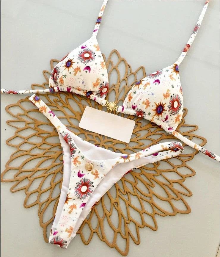 Új bikini női fürdőruha strandnyaralás fürdőruha leopárdmintás szexi bikini szett strandruha fürdőruha tanga fürdőruha biquinis