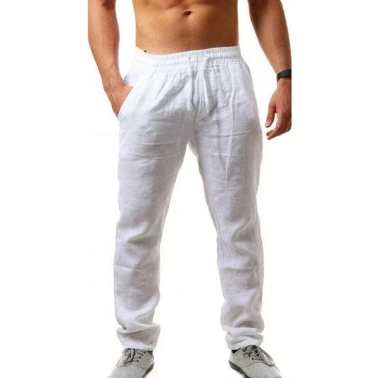 Ropa hombre bag nadrág Férfi pamut lenvászon lezser nadrág Lélegző nadrág Fitness utcai ruházat Kocogás Ősz Nyár